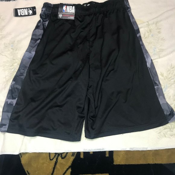 NBA Basketball Shorts Black/Gray Camo SIze M - Picture 2 of 6